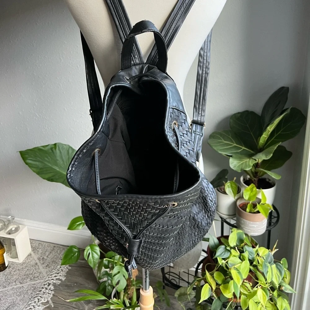 Faux Leather Backpack